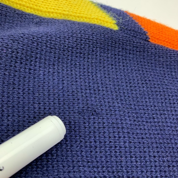 Beconta Vintage Virgin Wool Knit Sweater Blue XL - Picture 5 of 12